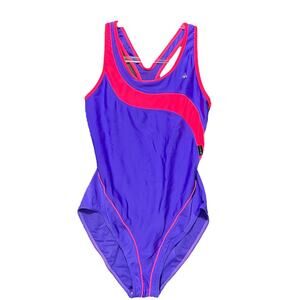 AQUASPHERE Womens Training One Piece Swimsuit Size M Racerback Retro Sportswear